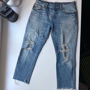 Levi’s 501 distressed cropped jeans - W26